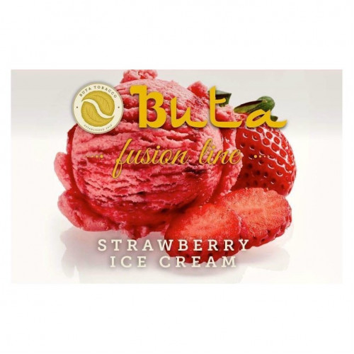Купити Тютюн для кальяну Buta Fusion Strawberry Ice Cream (Бута Фьюжн Полуничне Морозиво)