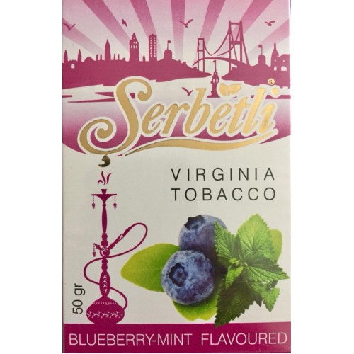 Тютюн для кальяну Serbetli Blueberry Mint 50 грам